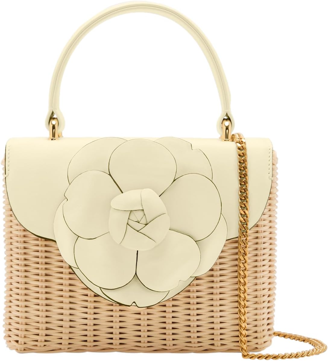 Oscar de la Renta Wicker Mini TRO Bag
